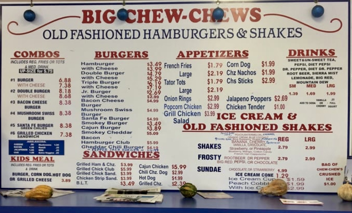 Big Chew Chew's Burgers Menu - Image 2
